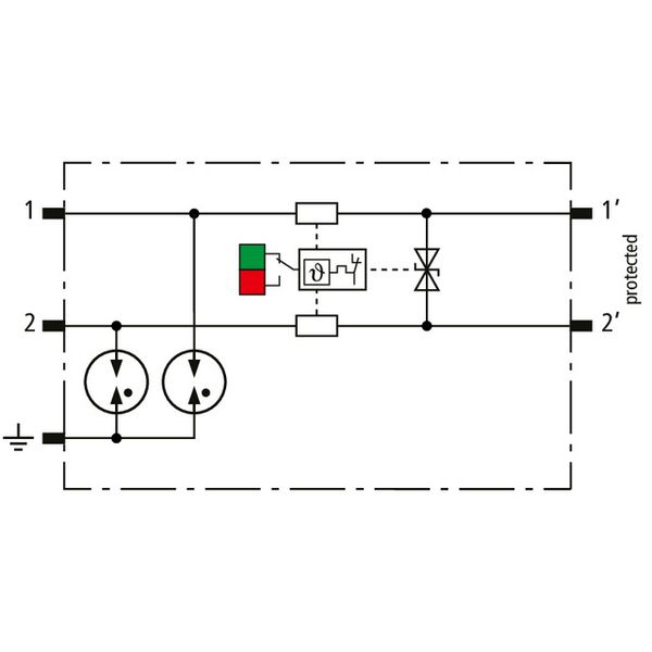 Compact combined arrester for 1 pair BLITZDUCTORconnect w. fault indic image 3