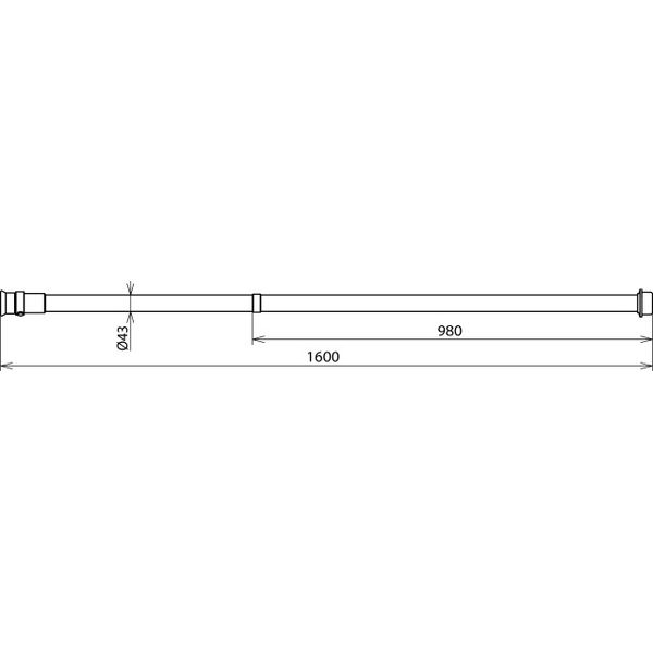 Top section of earthing stick L 1600mm w. SQL cone coupling image 2