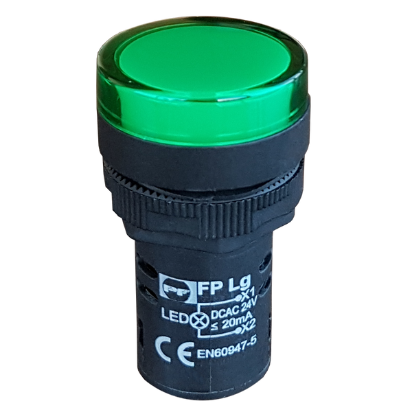 LED indicator lamp FP L230 green 230V AC/DC image 1