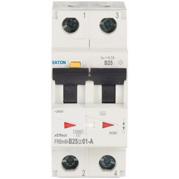 RCD/MCB combination, 25 A, 100 mA, MCB trip characteristic: B, 2p, RCD trip characteristic: A image 3