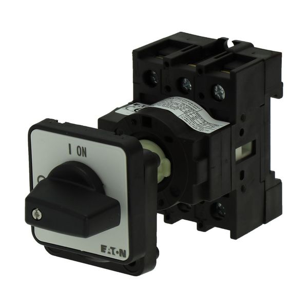 On-Off switch, P1, 40 A, rear mounting, 3 pole, with black thumb grip and front plate image 6