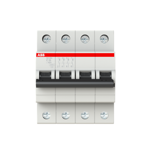 SH204-C25 Miniature Circuit Breaker - 4P - C - 25 A image 1