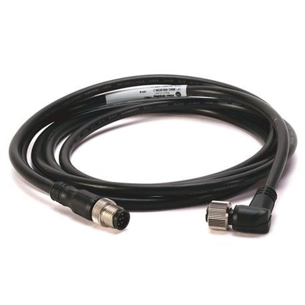 Allen-Bradley 889D-R8ABDM-5 DC Micro Cable, Female, Rt Angle (Int Threads), Female, Right Angle (int threa, Standard Materials, 8-Pins, 8-Pins, DC Micro, Male, Straight (ext. threads), Straight, Male(Ext. Threads), DC Micro (M12) image 1