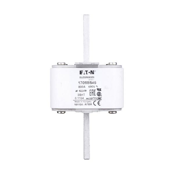 Fuse-link, high speed, 800 A, AC 690 V, size 3, 76 x 76 x 150 mm, aR, IEC, single indicator image 13