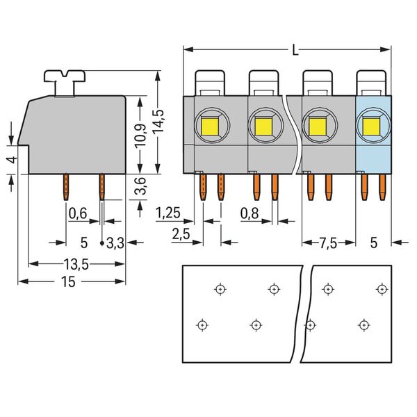 804-305 PCB terminal block; push-button; 2.5 mm² image 2