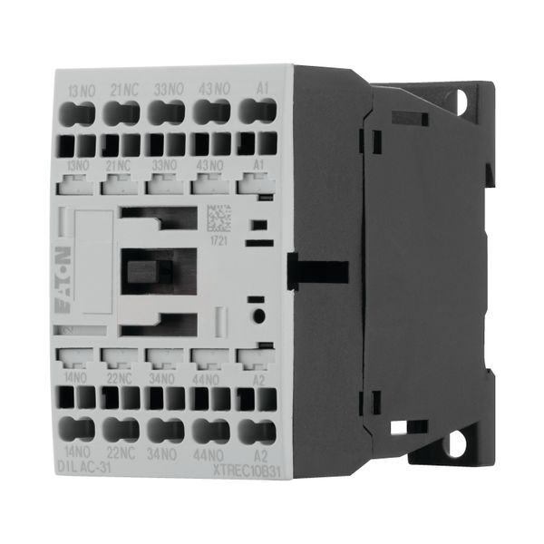 Contactor relay, 24 V 50 Hz, 3 N/O, 1 NC, Spring-loaded terminals, AC operation image 5