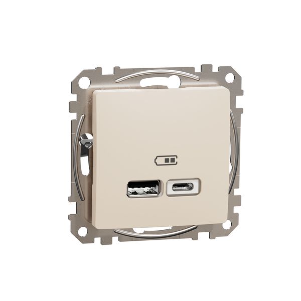 Sedna Design & Elements, USB charger A+C, 2,4A, beige image 4