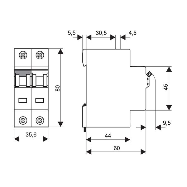 Miniature Circuit Breaker (MCB) C, 2A, 1+N, 10kA image 2