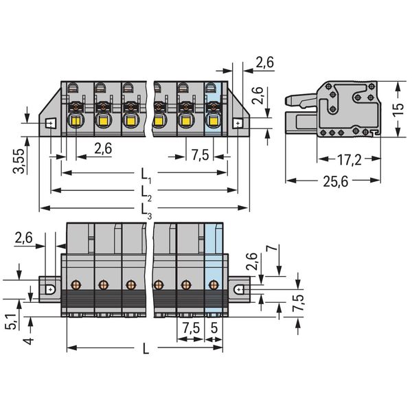 2231-208/031-000 1-conductor female connector; push-button; Push-in CAGE CLAMP® image 2