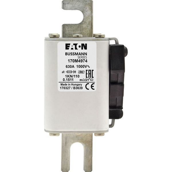 Fuse-link, high speed, 630 A, AC 1000 V, DIN 1, 51 x 69 x 138 mm, aR, DIN, IEC, type K indicator image 17