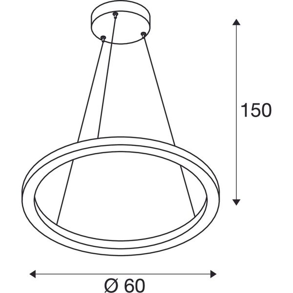 ONE 60 PL 1500lm 3000/4000K 230V black image 2