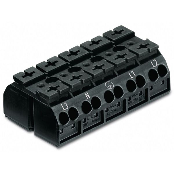 4-conductor chassis-mount terminal strip without ground contact L3-N-P image 1