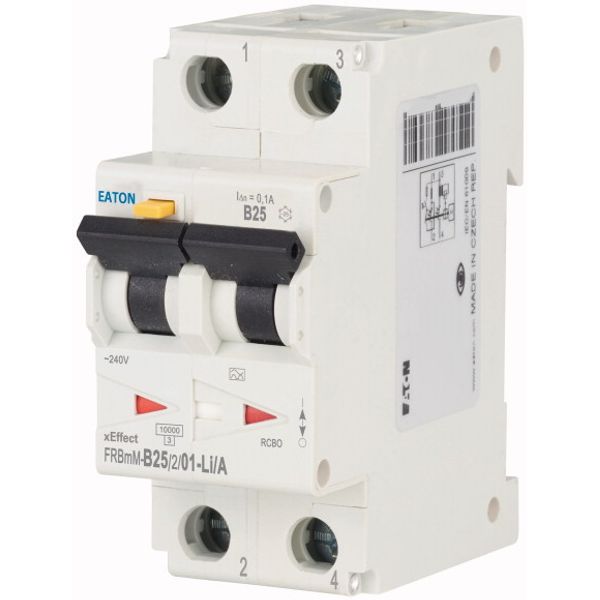 RCD/MCB combination, 25 A, 100 mA, MCB trip characteristic: B, 2p, RCD trip characteristic: LIA image 3