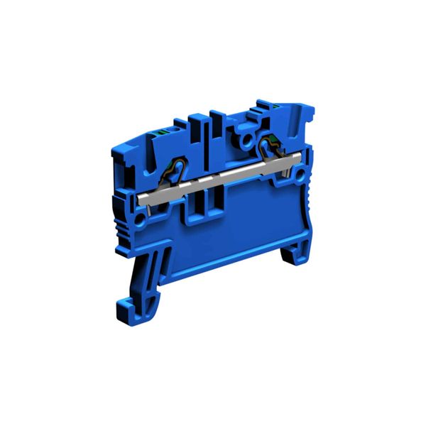 Push-in terminal block 1.5mm2, 1-level, blue color image 1