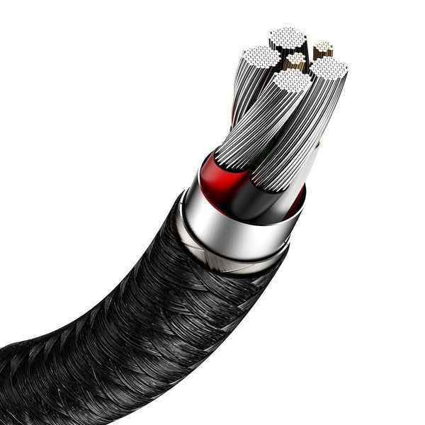 Cable USB C plug - magnetic adapters USB C, IP Lightning, micro USB, 20W black with retraction box BASEUS image 8