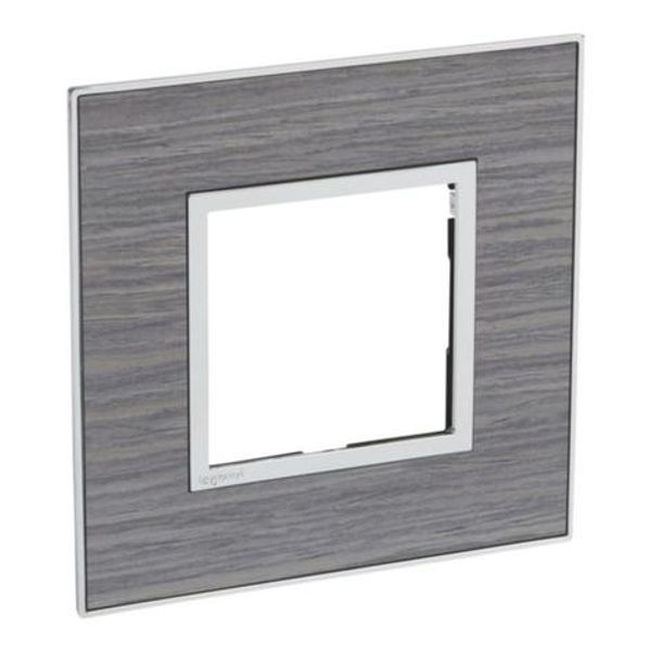 British standard plate Arteor square version 2 modules - wood grey oak image 1