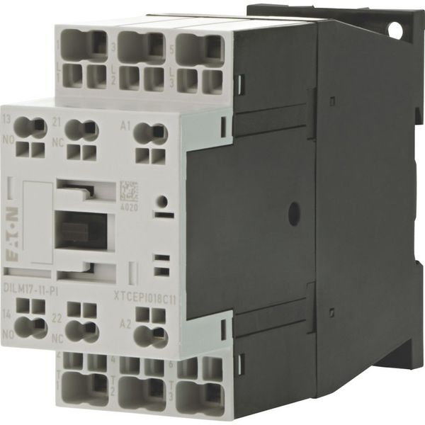 Contactor, 3 pole, 380 V 400 V 8.3 kW, 1 N/O, 1 NC, 110 V 50 Hz, 120 V 60 Hz, AC operation, Push in terminals image 13