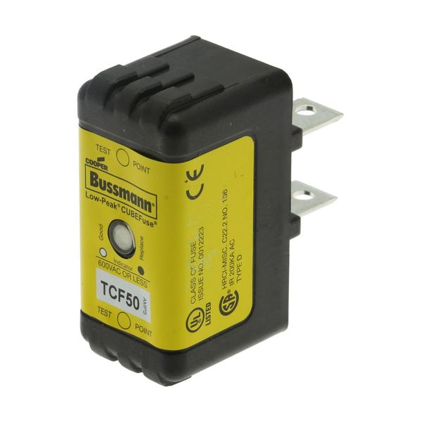 Fuse-link, low voltage, 50 A, AC 600 V, DC 300 V, 26 x 29 x 55 mm, CF, J, 1P, UL, CSA, time-delay image 10