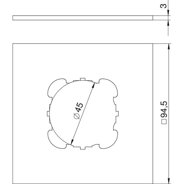 VH-P2 Cover plate 1x EKR 95x95mm image 2