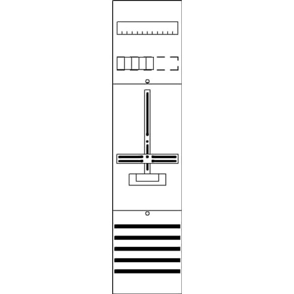 DF17A1XC Meter panel, Field width: 1, Rows: 0, 1050 mm x 250 mm x 160 mm, IP2XC image 17