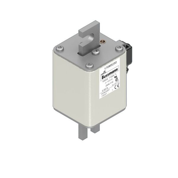 Fuse-link, high speed, 1000 A, AC 1100 V, size 2, 61 x 77 x 138 mm, aR, DIN, IEC, single indicator image 7