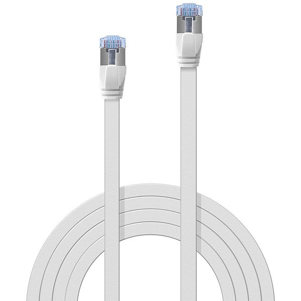 0.3m Cat.6A U/FTP Flat Network Cable, White RJ45, M/M, 500MHz, copper, 32AWG image 2