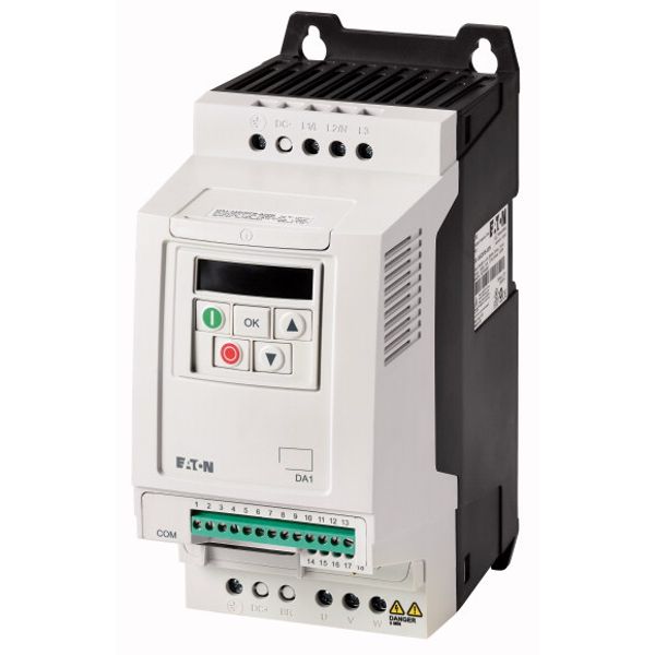Variable frequency drive, 500 V AC, 3-phase, 4.1 A, 2.2 kW, IP20/NEMA 0, 7-digital display assembly image 1