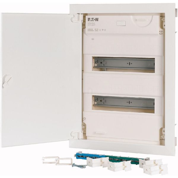 Compact distribution board-flush mounting, 2-rows, flush sheet steel door image 13