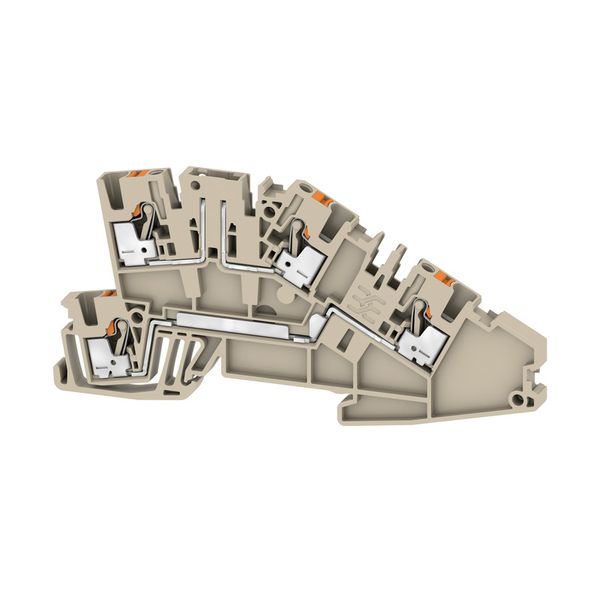 Multi level installation terminal block, PUSH IN, 2.5 mm², 400 V, 24 A image 1