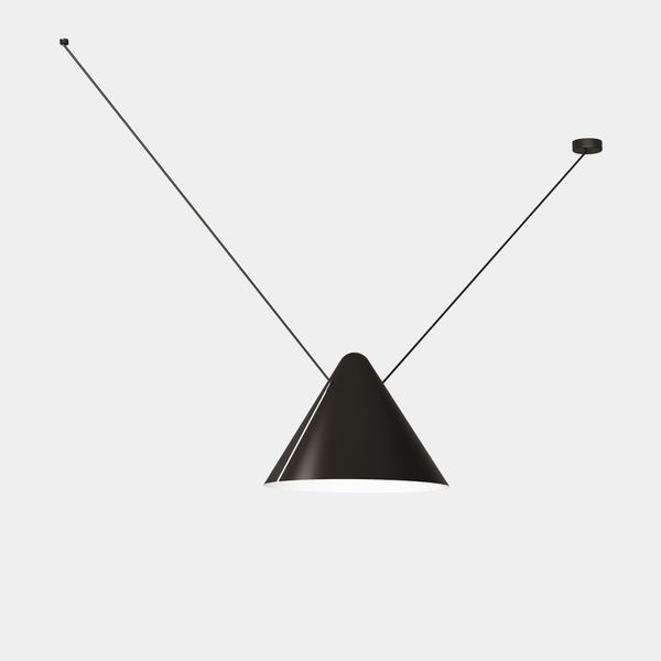 Pendant Super Attic Conic Shape V 1250mm E27 23W Black image 1