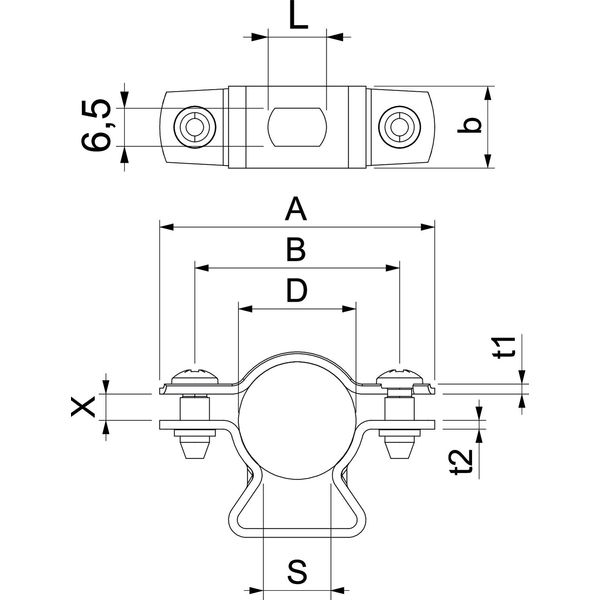 ASL 733 20 G Distance saddle with slot 17-20mm image 2