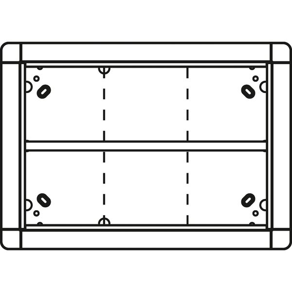 Flush-mounted frame 6 module places, white image 1