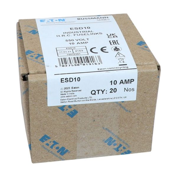 Fuse-link, low voltage, 10 A, AC 550 V, BS88/F2, 14 x 68 mm, gL/gG, BS image 20