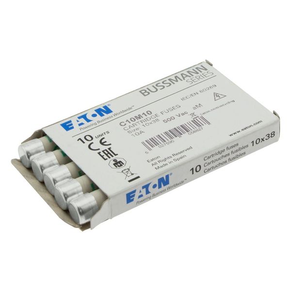 Fuse-link, LV, 10 A, AC 500 V, 10 x 38 mm, aM, IEC image 13