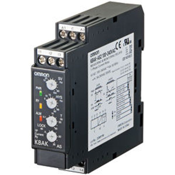 Monitoring relay 22.5mm wide, Single phase over or under current 10 to image 4