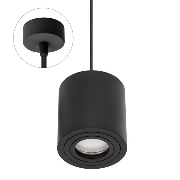 CHLOE GU10 SURFACE MOUNTED GU10 250V IP65 90x97mm BLACK round fixed, round base image 6