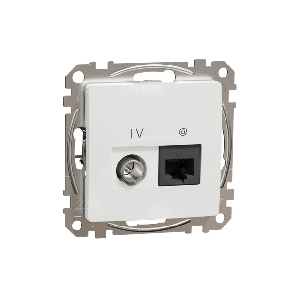 Data + TV sockets, Sedna Design & Elements, RJ45 CAT6 UTP, professional, White image 5