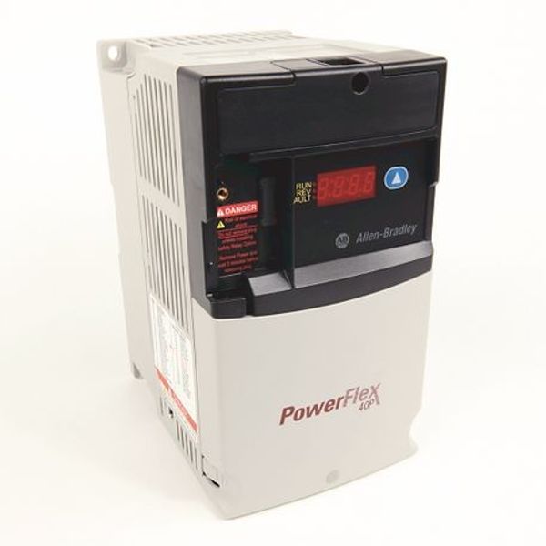 Allen-Bradley, 22D-D4P0N104, PowerFlex 40P AC Drive, 480VAC, 3PH, 4 Amps, 2 HP, Frame Size B, Panel Mount IP20 (NEMA Type Open), Display w/ Reset Only, Without CE compliant filter, Standard image 1