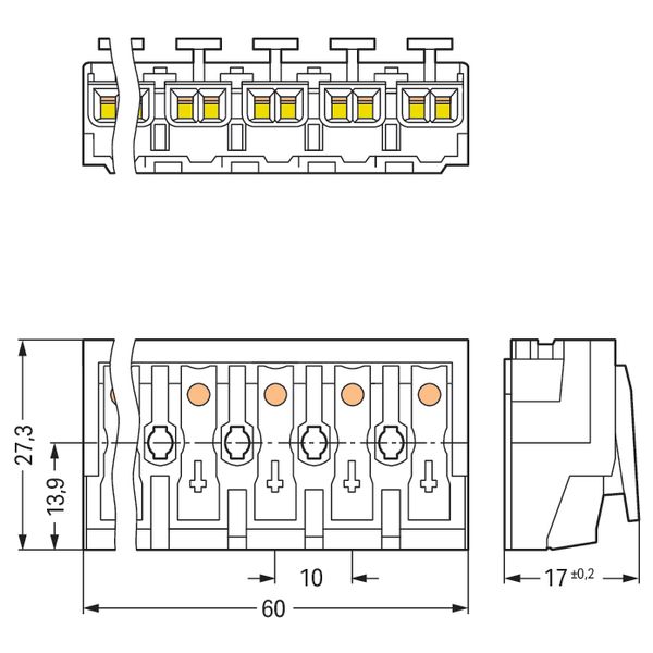 Lighting connector push-button, external without ground contact white image 6