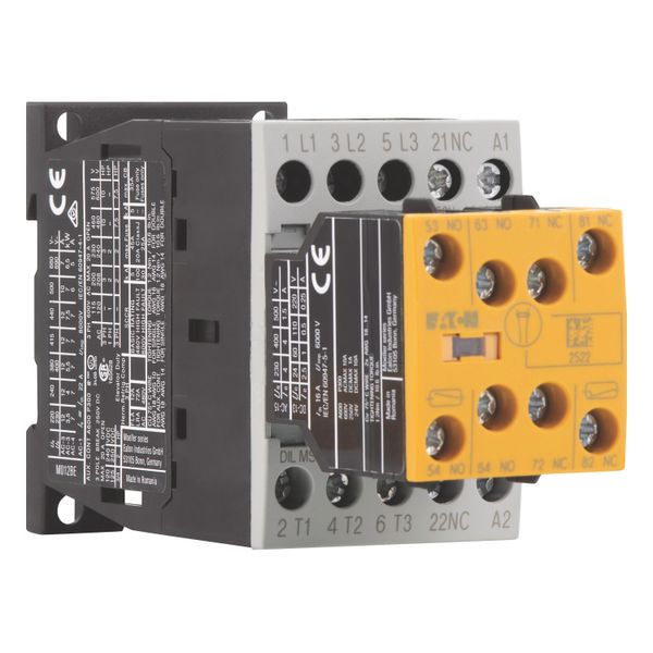 Safety contactor, 380 V 400 V: 5.5 kW, 2 N/O, 3 NC, 230 V 50 Hz, 240 V 60 Hz, AC operation, Screw terminals, With mirror contact (not for microswitche image 12