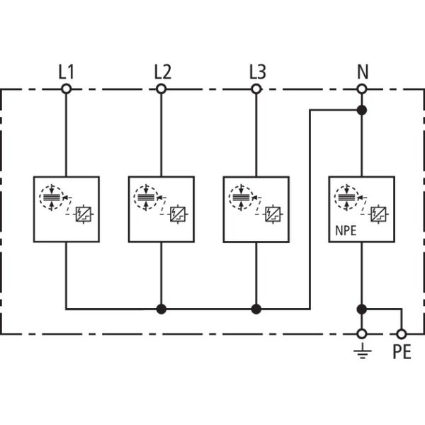 Appl.-opt. combined arrester DEHNshield type 1+2 f. 3-phase TT a. TN-S image 3