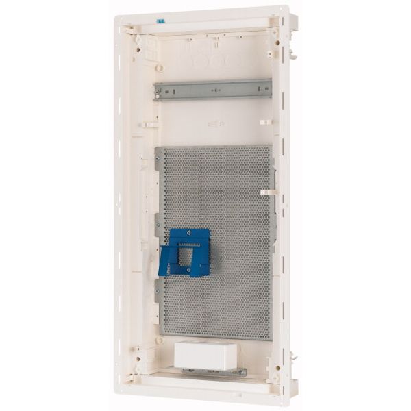 Hollow wall compact distribution board, multimedia, 4-rows, super-slim sheet steel door image 4
