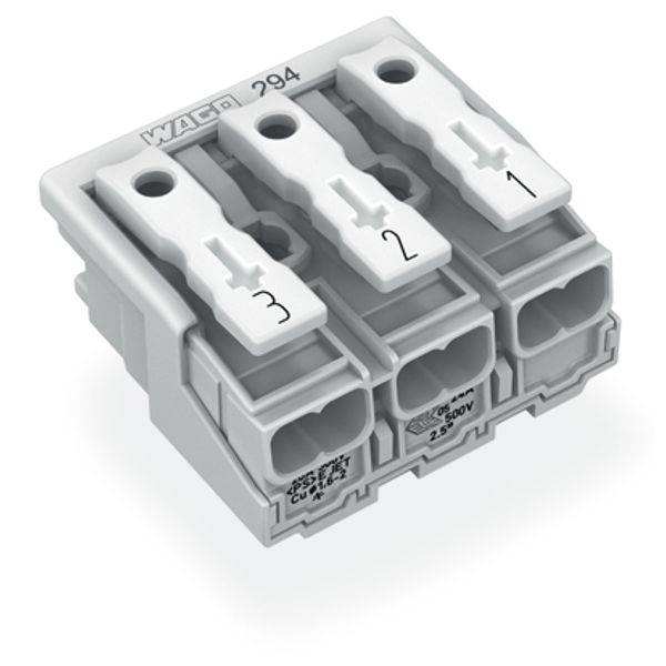 Lighting connector push-button, external without ground contact white image 2