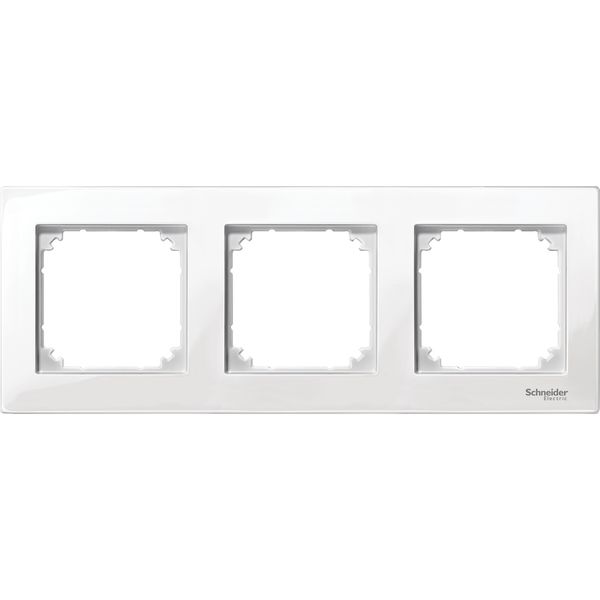 M-PLAN frame, 3-gang, polar white, glossy image 3