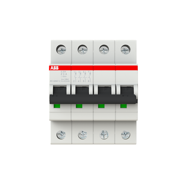 S204-Z3 Miniature Circuit Breaker - 4P - Z - 3 A image 4