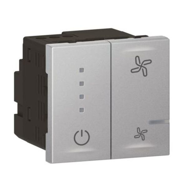 Connected fan controller 4 speeds 1 module Arteor soft aluminium image 1