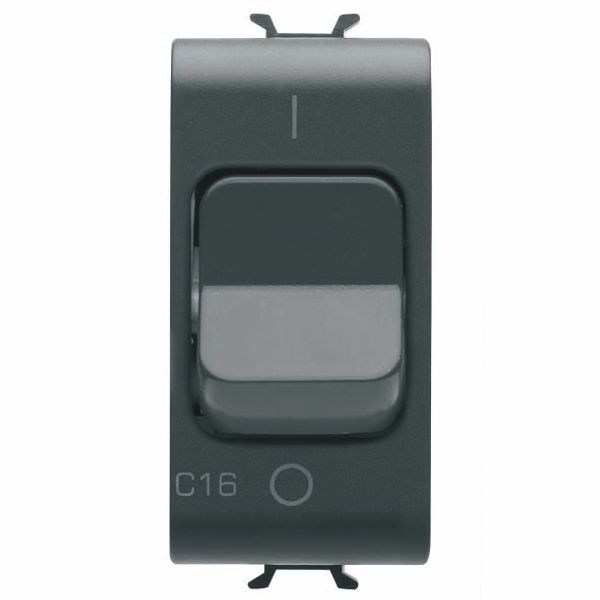 MINIATURE CIRCUIT BREAKER - C CHARACTERISTIC - 1P+N 16A 230Vac - 1 MODULE - SATIN BLACK - CHORUSMART image 2