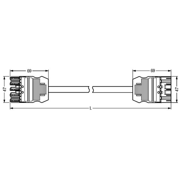 pre-assembled connecting cable Eca Plug/open-ended brown image 4