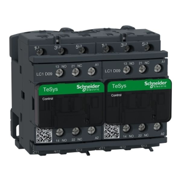 TeSys Deca reversing contactor - 3P(3 NO) - AC-3 - = 440 V 9 A - 115 V AC coil image 4
