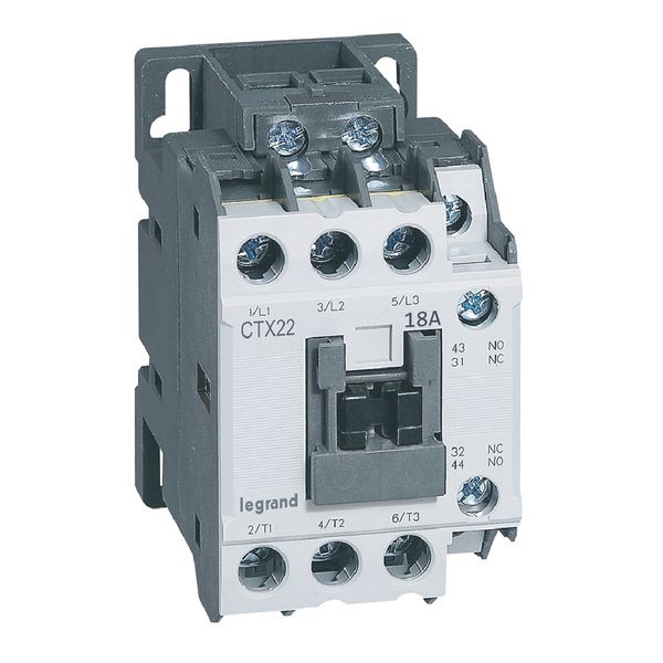 CTX CONTACTOR 3P 18A 1NO1NC 380V AC SCREW SZ2 image 1